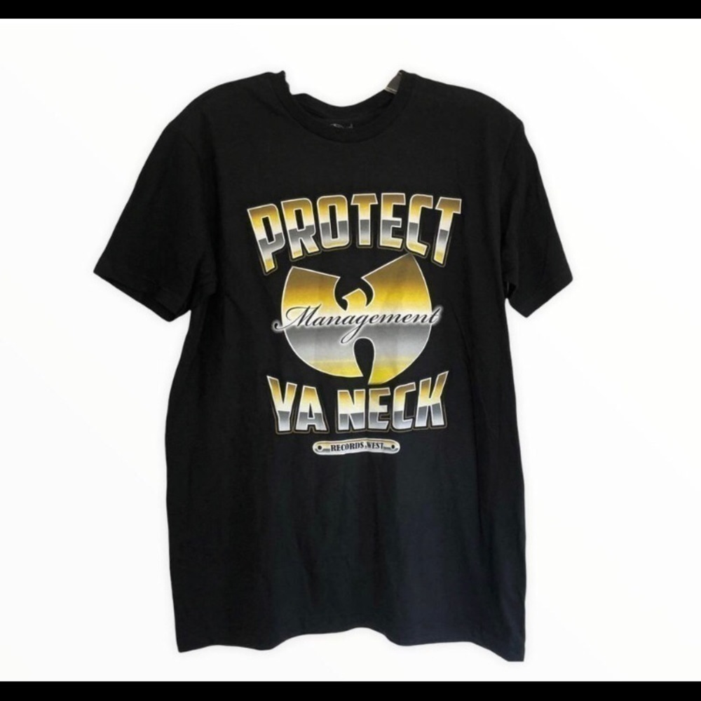 NEW WU TANG CLAN W Logo‎ Protect Ya Neck Records Short Sleeve Graphic Rap Tee S